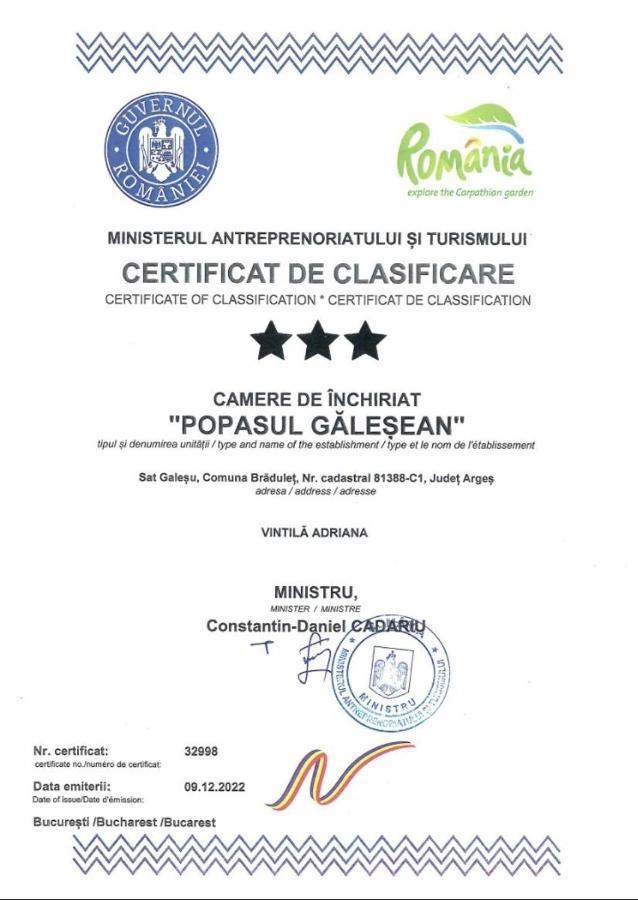 Popasul Galesean Hotel Galeşu Kültér fotó